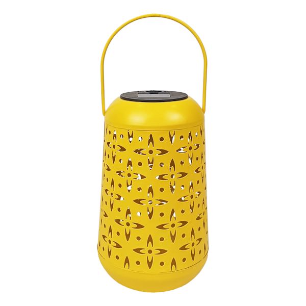 Sunny Club Yellow Solar Outdoor Lantern, 7"