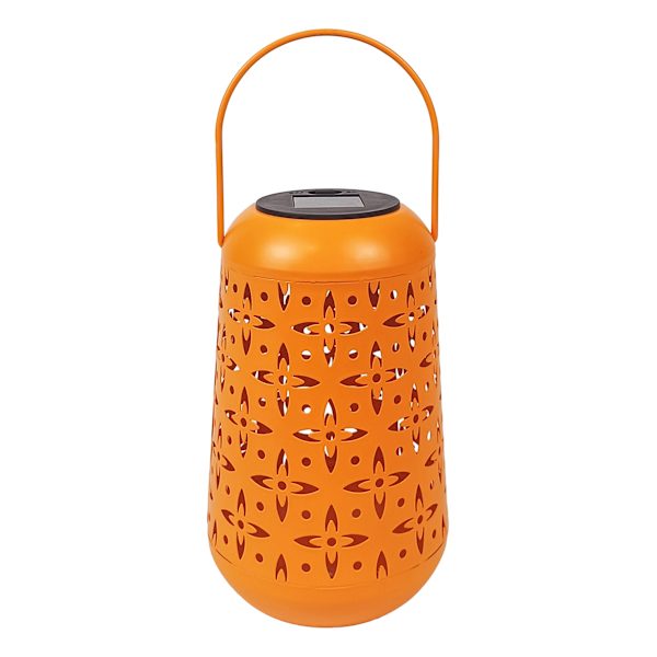 Sunny Club Orange Solar Outdoor Lantern, 7"