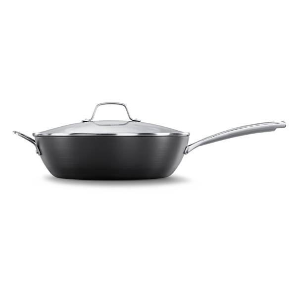 Calphalon Classic Hard-Anodized Nonstick Jumbo Fryer Pan with Cover, 12"