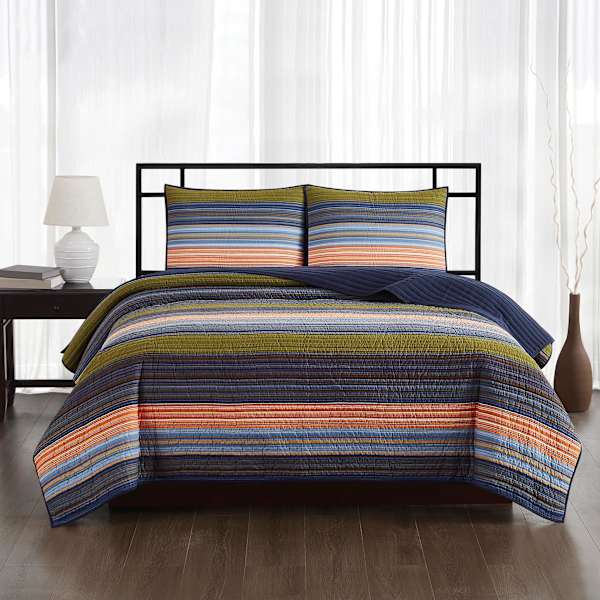 STRIPE QUILT COCOON ONE PIECE