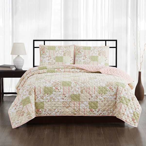 3-Piece Shelly Multicolor Quilt Set, Full/Queen