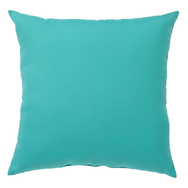 Found & Fable Aqua Canvas Square Oversized Outdoor Throw Pillow, 20"