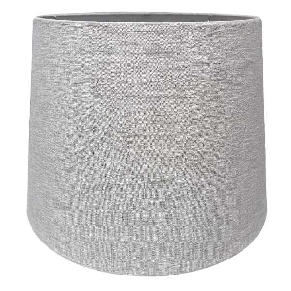 Light French Grey Tapered Drum Large Table Lamp Shade, 13x17x12