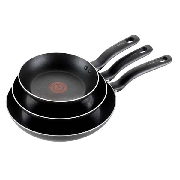 T-fal Set of 3 Black Specialty Fry Pans, 8