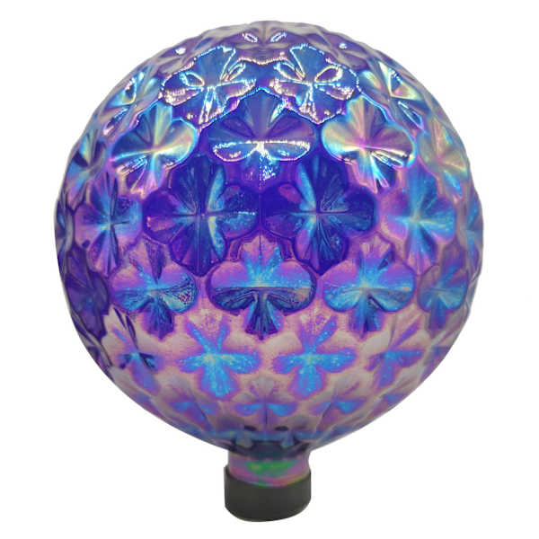 Iridescent Purple Glass Garden Gazing Ball, 10"