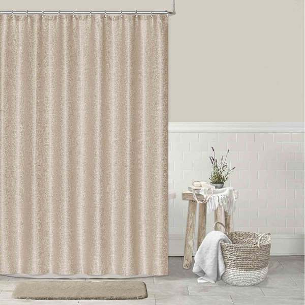 Honeybloom Cece Natural Shower Curtain, 72"