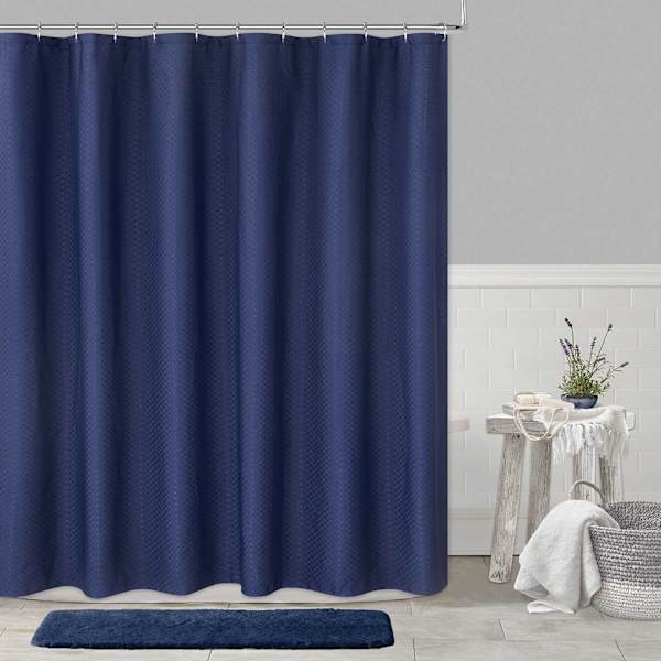 Providence Navy Diamond Shower Curtain, 72"