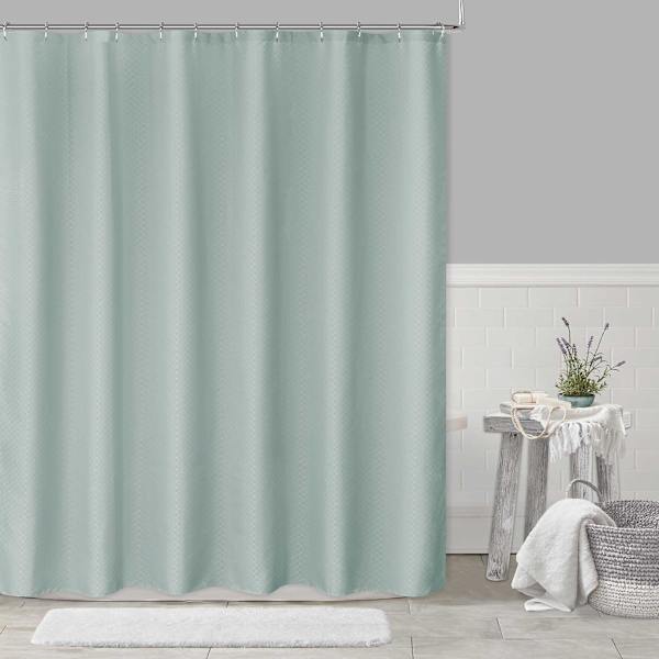 Providence Aqua Diamond Shower Curtain, 72"