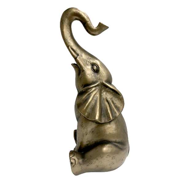 Found & Fable Elephant Outdoor Garden Statue, 25"