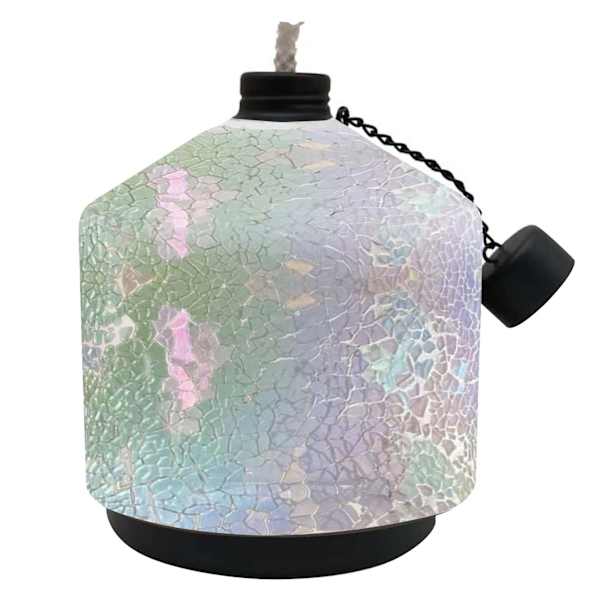White Mosaic Tabletop Torch, 6"
