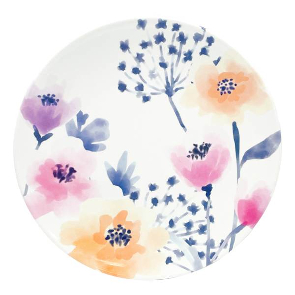 Floral Poppy Melamine Dinner Plate, 11"