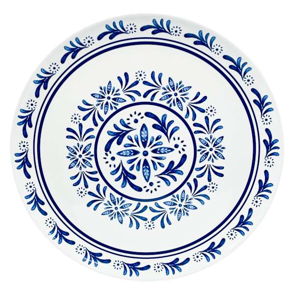 Round Blue Mosaic Melamine Serving Platter, 15"