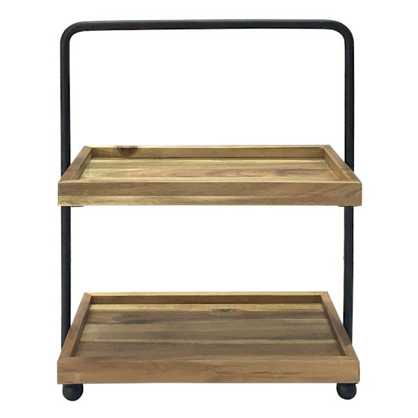 Honeybloom Howell 2-Tier Wooden Counter Tray