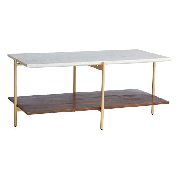 Crosby St. Wren Wooden & Stone Coffee Table