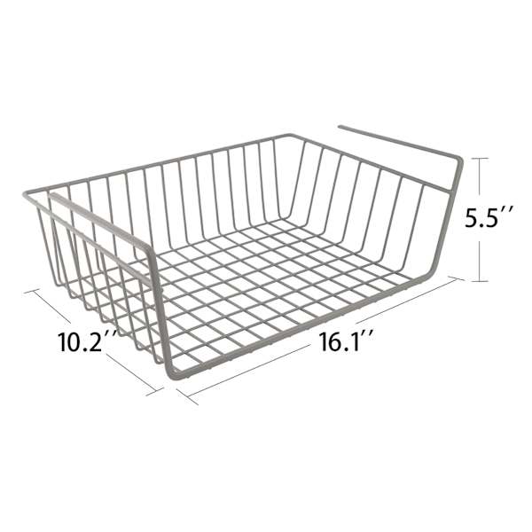 Grey Under the Shelf Storage Basket, Medium