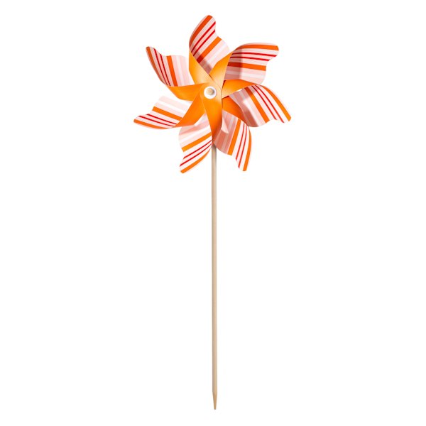 Sunny Club Orange Striped Whirligig, 41"