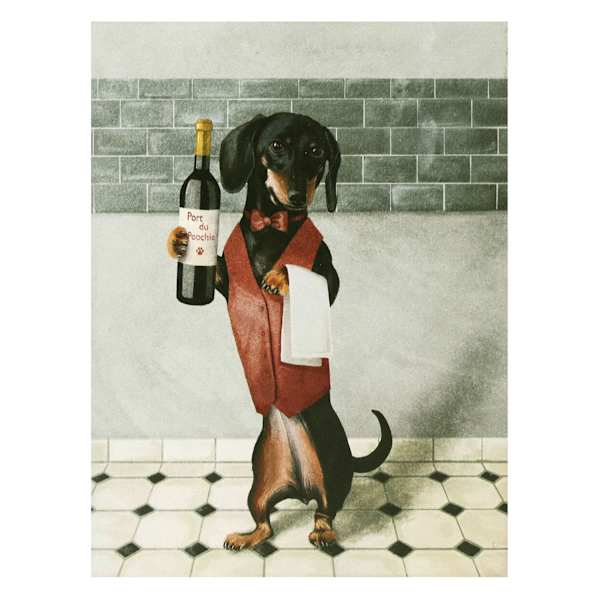 Dog Sommelier Art, 6x8