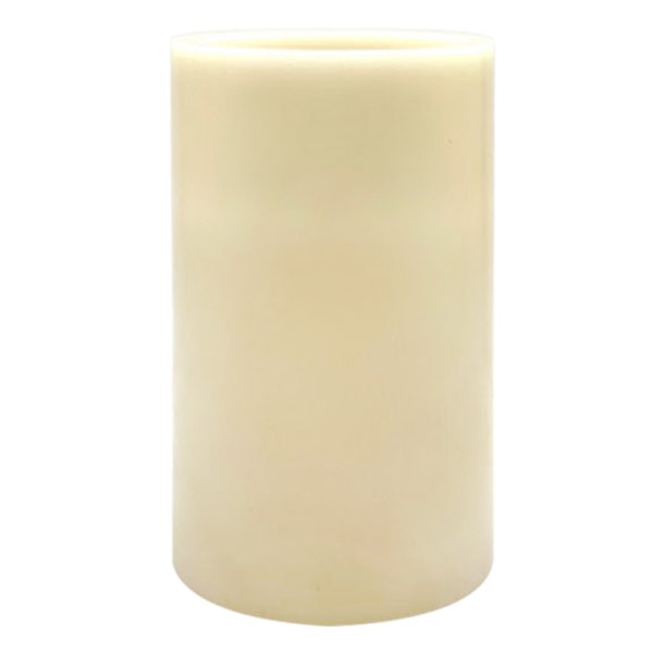 Ivory LED Flameless Pillar Candle, 5x8
