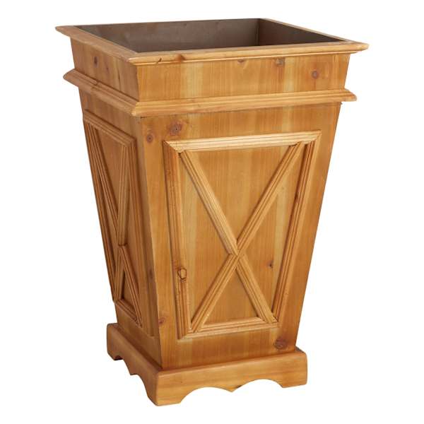 Providence Classic Natural Wood Outdoor Planter, Large