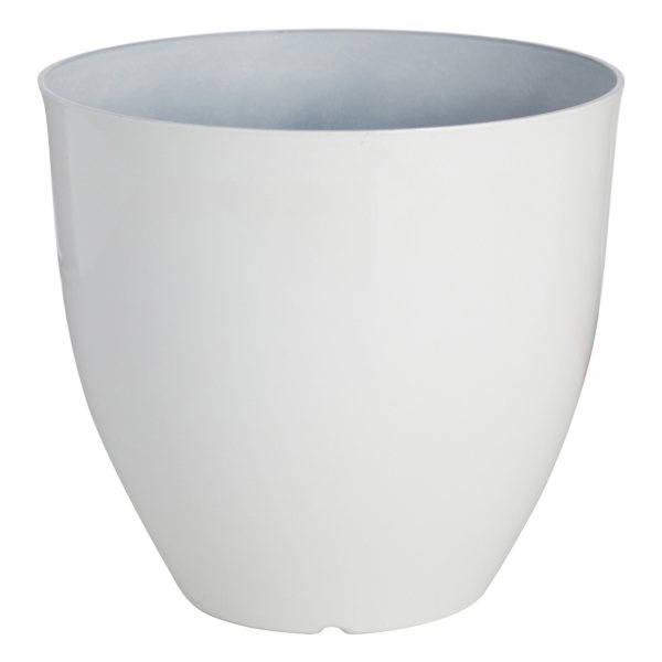 White Egg Shaped Synthetic Outdoor Planter, Small