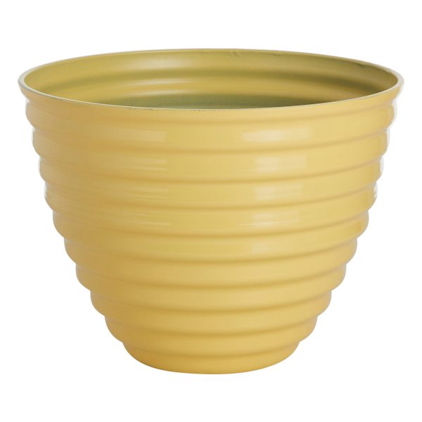 Sunny Club Yellow Beehive Outdoor Planter, Small