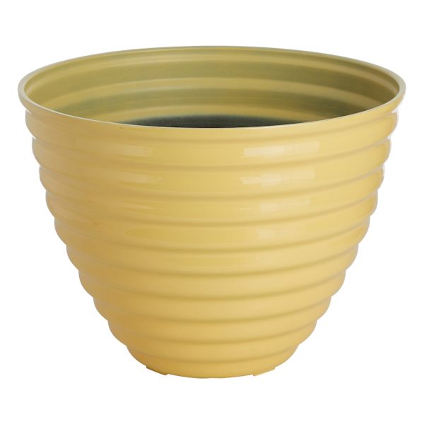 Sunny Club Yellow Beehive Outdoor Planter, Large