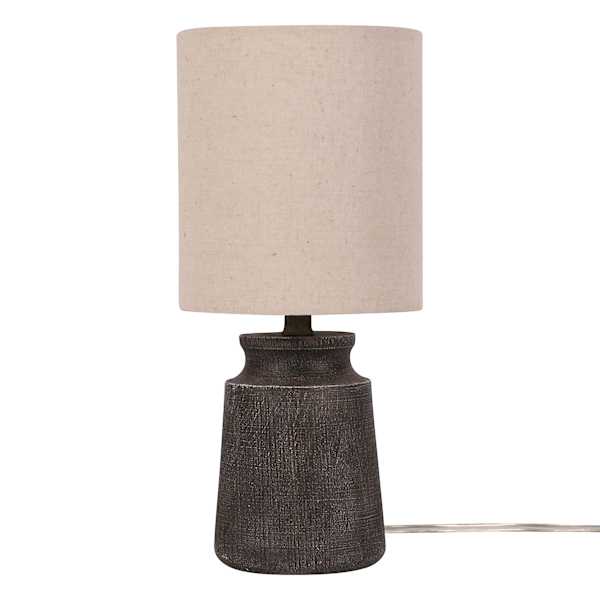 Honeybloom Dark Brown Mini Table Lamp with Shade, 12"