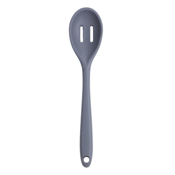 Mini Slotted Silicone Spoon, Grey