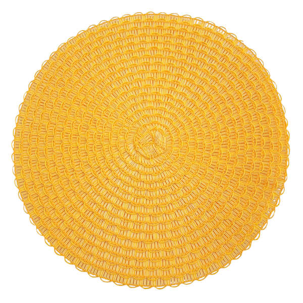 Round Lemon Piper Placemat, 15"