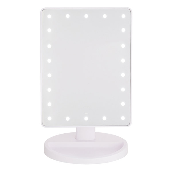 LED 1X & 3X Small Table Mirror, 6.1"