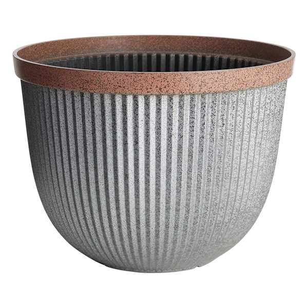 Southlake Galvanized Outdoor Planter, Large