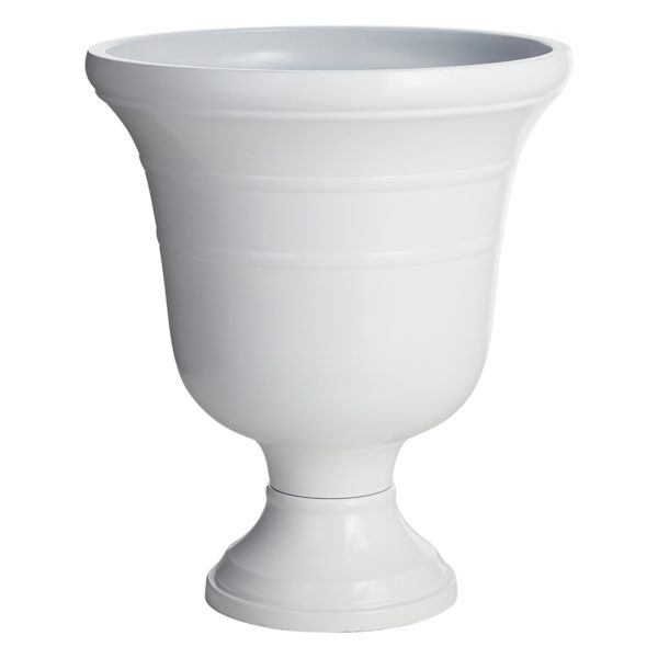 Providence White Florian Urn Outdoor Planter, Medium