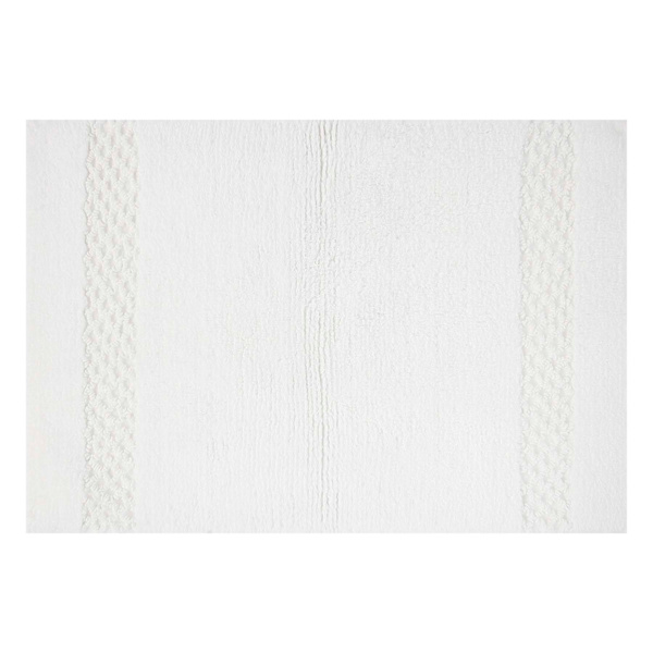 Providence Reversible White Bath Rug, 20x30