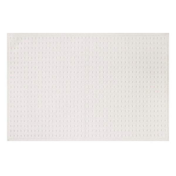 Crosby St. White Waffle 100% Cotton Antimicrobial Bath Rug, 20x30