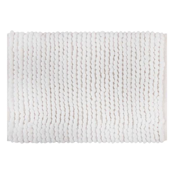 2-Pack White Loop Bath Rug Set, 17x24 & 20x30