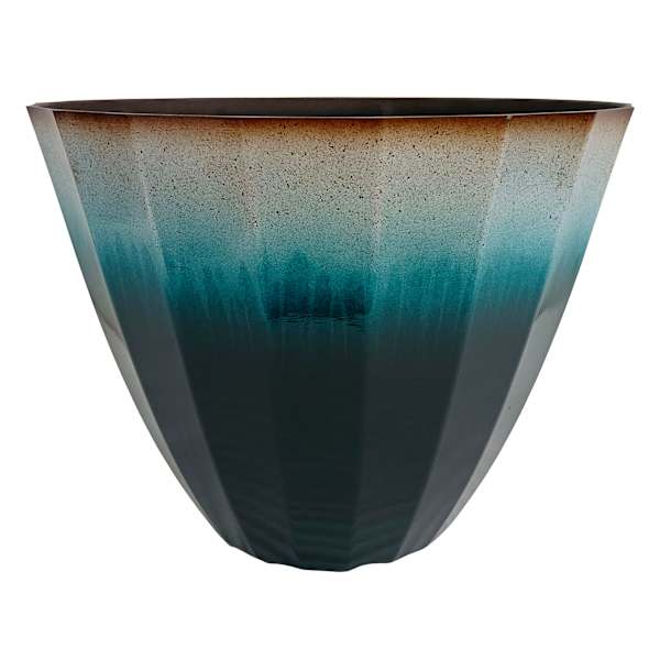 Blue Palm Outdoor Planter, Large
