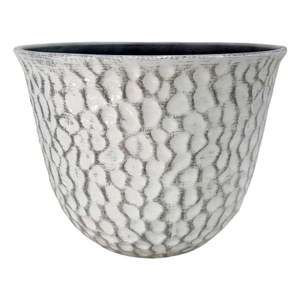 White Comb Outdoor Planter, Small