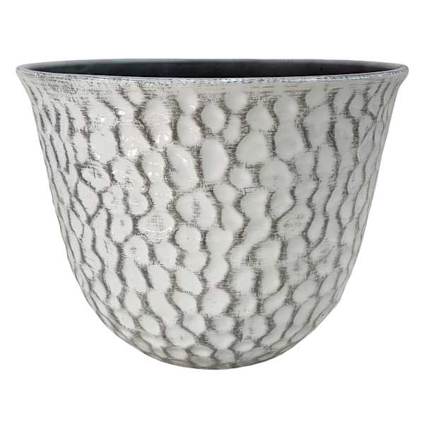 White Comb Outdoor Planter, Large