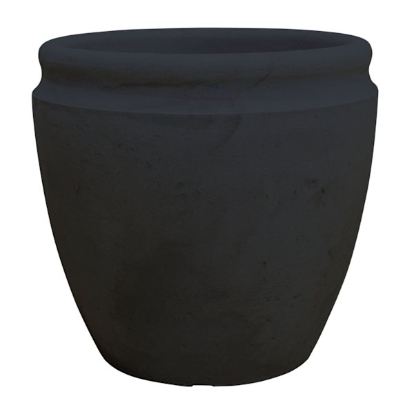 Japi Black Antique Tall Outdoor Planter, Medium