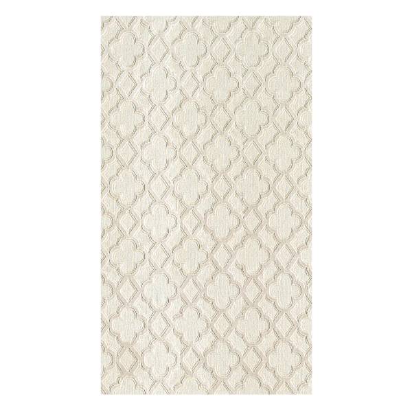 (A515) Providence Zenith Neutral Trellis Accent Rug, 3x5