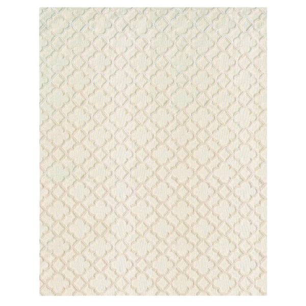 (A515) Providence Zenith Neutral Trellis Area Rug, 8x10