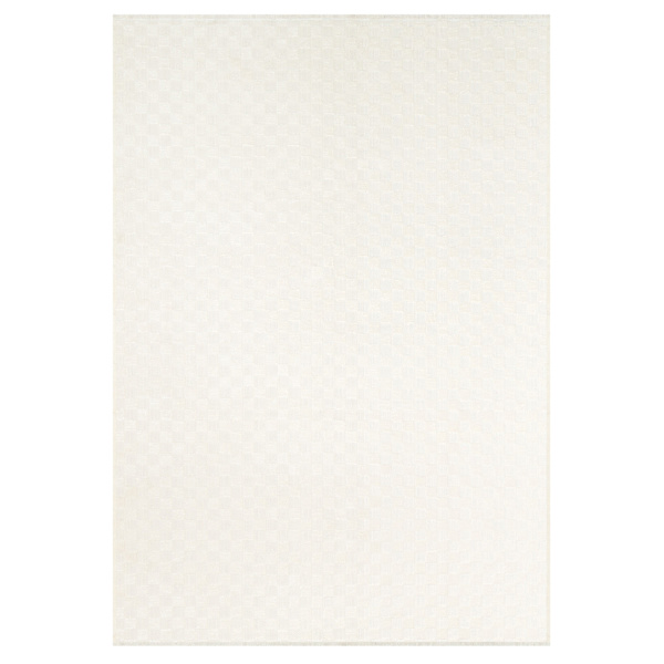 (B866) Honeybloom Ada Almond & White Checkered Washable Area Rug, 5x7