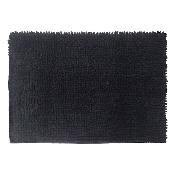 Essential Noodle Black Bath Rug, 17x24