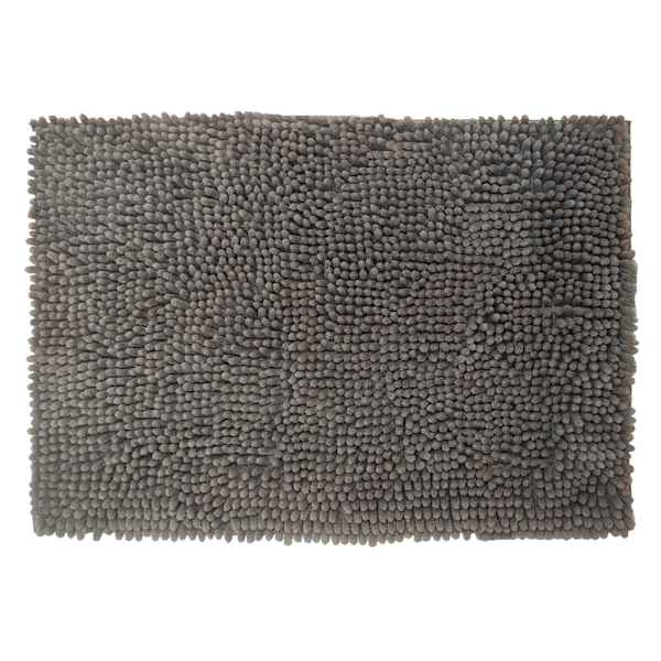 Essential Noodle Dark Grey Bath Rug, 17x24