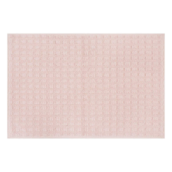 Honeybloom Woven Square Pink Bath Rug, 20x30