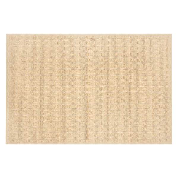 Honeybloom Woven Square Yellow Bath Rug, 20x30