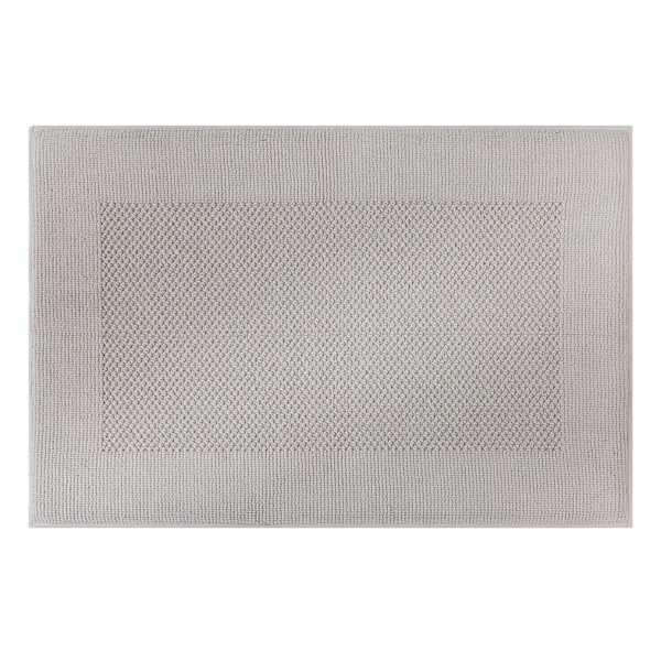 Providence Grey Waffle Border Memory Foam Bath Rug, 20x30