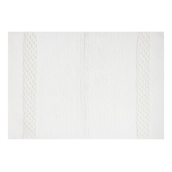 Providence Reversible White Bath Rug, 17x24