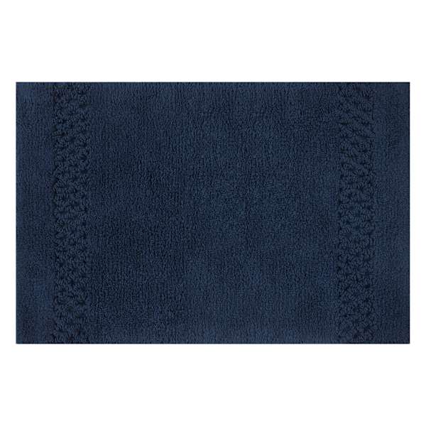 Providence Reversible Navy Bath Rug, 17x24