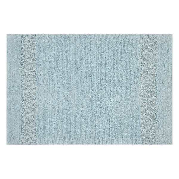 Providence Reversible Light Blue Bath Rug, 17x24